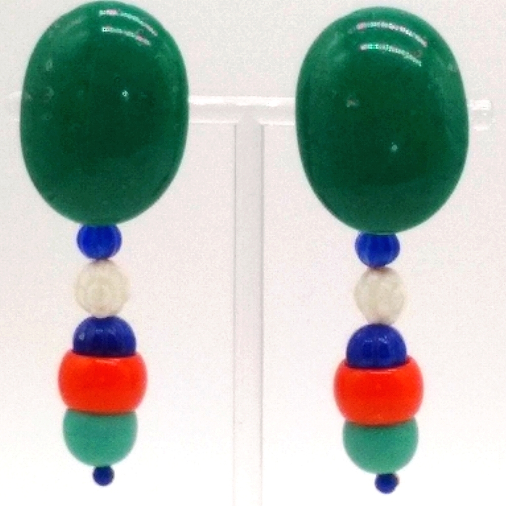 Vintage  Runway earrings stones